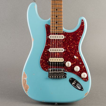 Suhr Classic S Antique Roasted HSS 2024, Daphne Blue thumbnail
