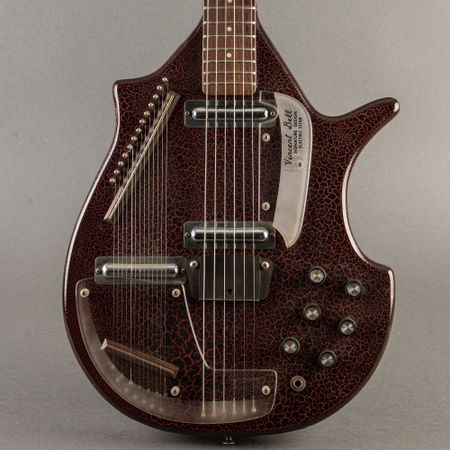 Coral Vincent Bell Electric Sitar 1960s, Textured Bombay Red thumbnail