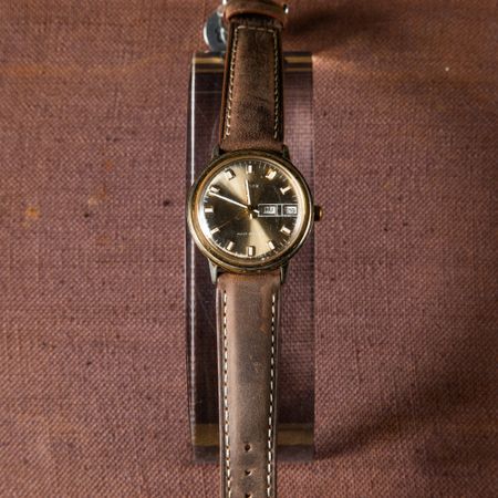 Vintage Taupe 1970s Timex with Day/Date thumbnail