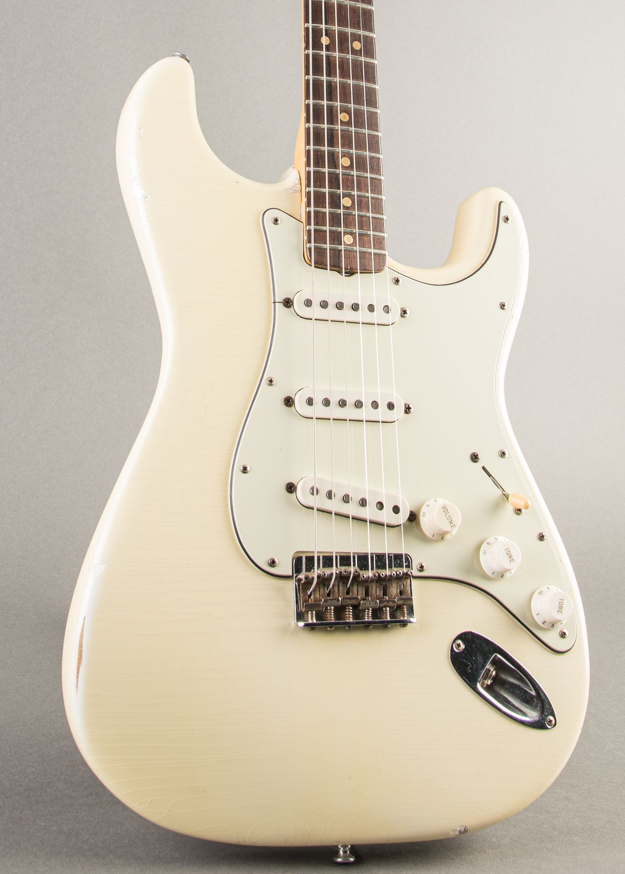 Fender Stratocaster ホワイト Carter Vintage - Fender Stratocaster Hardtail 1963, Aged