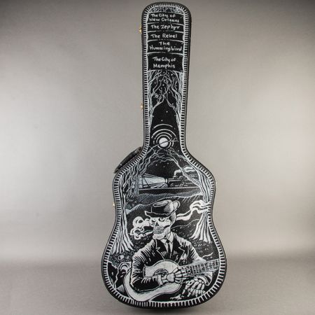 TKL James A. Willis Hand Painted Dreadnought Case 2017, Black thumbnail