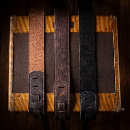 Franklin Embossed Suede Guitar Strap thumbnail