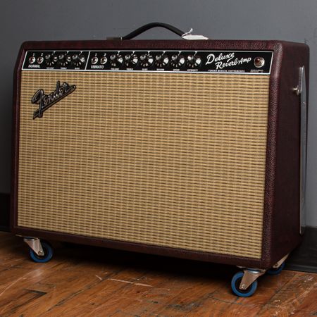 Fender '65 Deluxe Reverb RI Limited Edition Bordeaux Blues 2020, Wine Red thumbnail