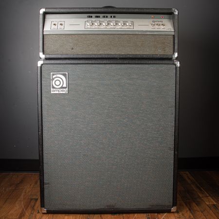 Ampeg V4 120w Head w/ 4x12 Cabinet 1970's, Black thumbnail