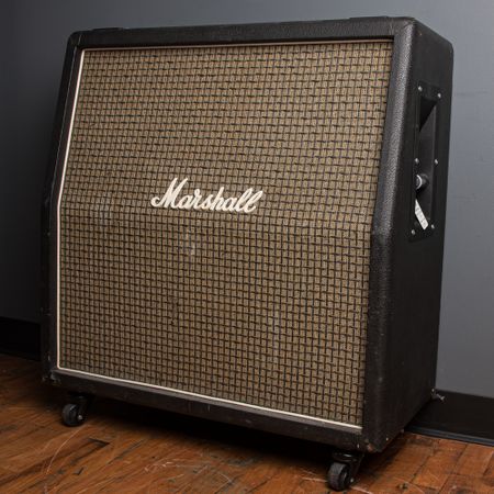 Marshall 1960A 4x12 Checkerboard Slant Cabinet w/ G12M 25w 1974, Black thumbnail