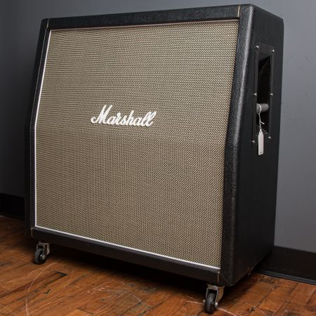 Marshall 1960A 4x12 Slant Cabinet w/ G12H 30w 1972, Black (Re-covered) thumbnail