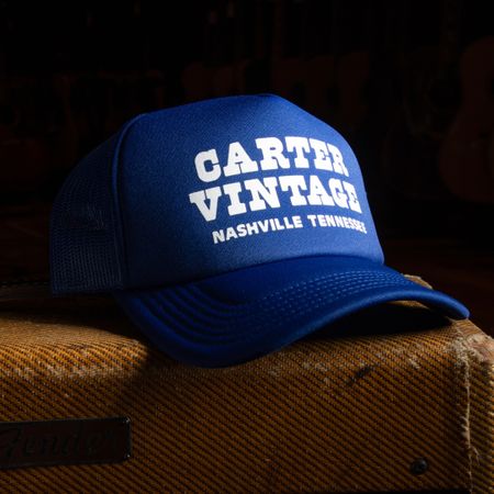 Carter Vintage Blue Foam Trucker Hat thumbnail