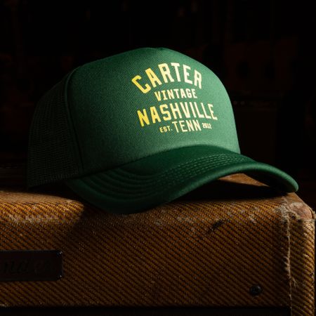 Carter Vintage Green Foam Trucker Hat thumbnail