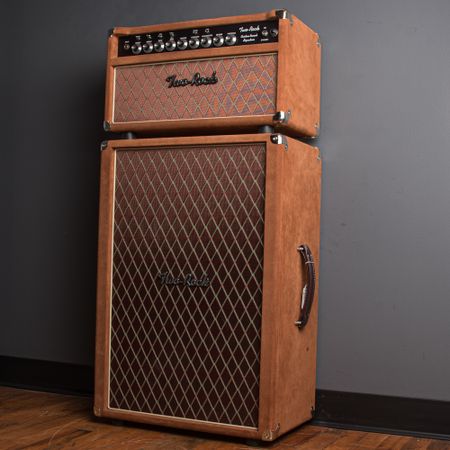 Two Rock Custom Reverb Signature 100w Head w/ 2x12 Cab 2020, Brown Suede thumbnail