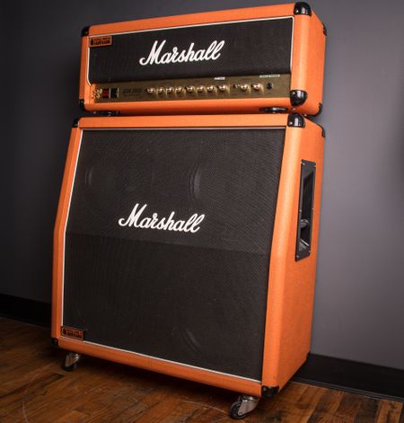Marshall JCM2000 Dual Super Lead DSL Orange Crunch 100w Head w/ 4x12 Cab 1998, Orange thumbnail