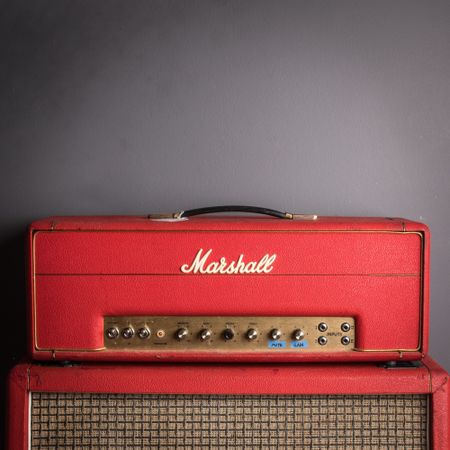 Marshall JMP 1987 Lead (Modified) 50w Head 1970, Red thumbnail