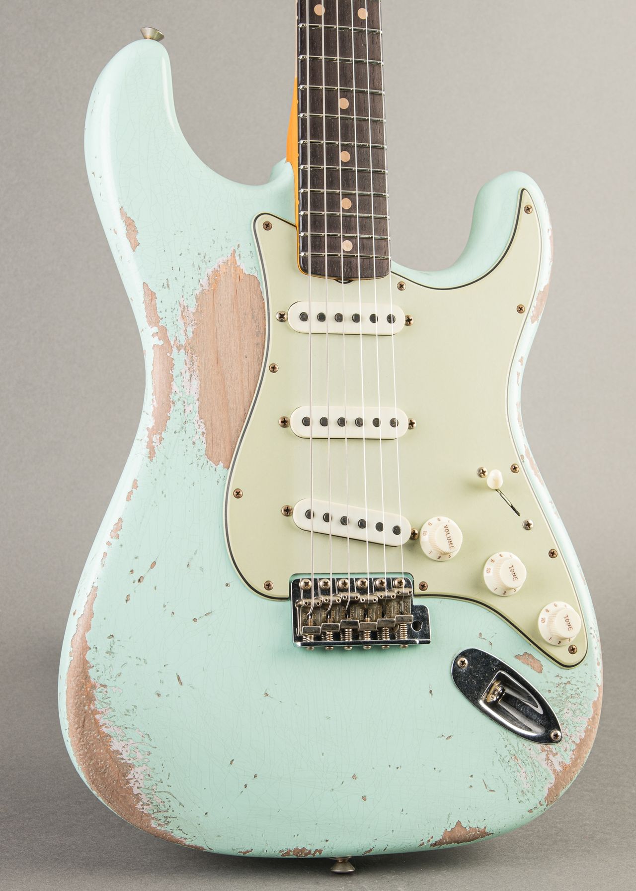 ギター SurfGreen Relic LaquerFinishStratocaster Fender Custom Shop 1958 Stratocaster Relic Maple Neck Super