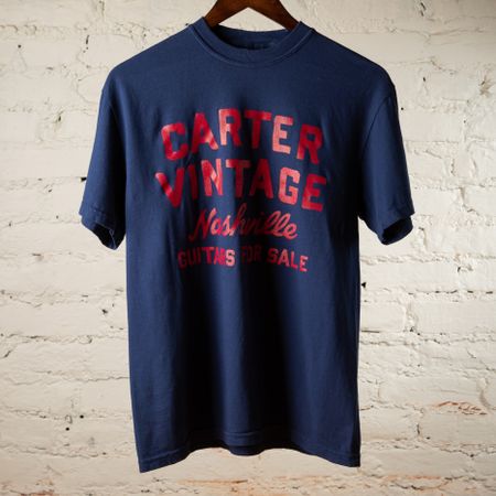 Carter Vintage Navy "Guitars For Sale" Tee thumbnail