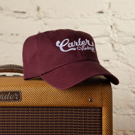 Carter Vintage Maroon Cursive Dad Hat thumbnail