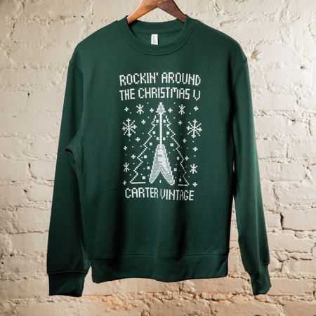 Carter Vintage Green Rockin' Christmas Crewneck thumbnail