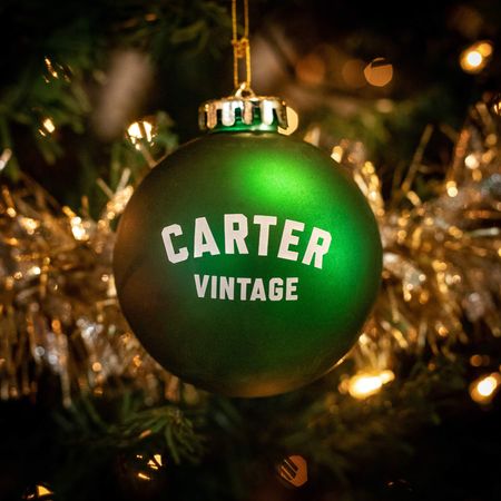 Carter Vintage Green Ball Ornament thumbnail