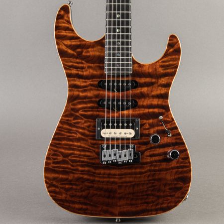 Fender Greg Fessler Masterbuilt Showmaster Set Neck Stratocaster 2008, Trans Amber thumbnail