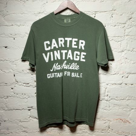 Carter Vintage Green "Guitars for Sale" Tee thumbnail