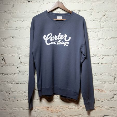Carter Vintage Navy Cursive Crewneck thumbnail