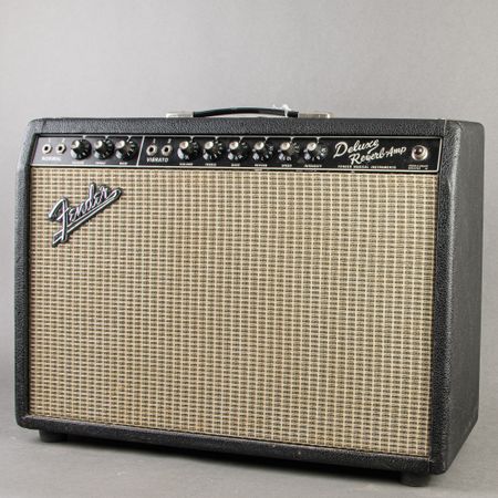 Fender Deluxe Reverb AB763 w/ 1x12 Silver Alnico Cab 1965, Black thumbnail