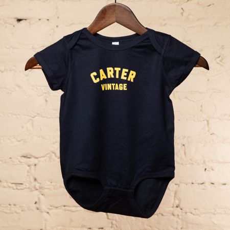 Carter Vintage Navy Onesie thumbnail