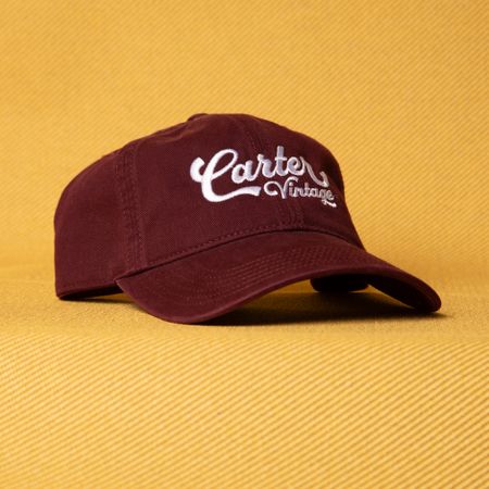 Carter Vintage Maroon Cursive Dad Hat thumbnail