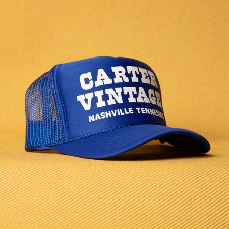Carter Vintage Blue Foam Trucker Hat thumbnail