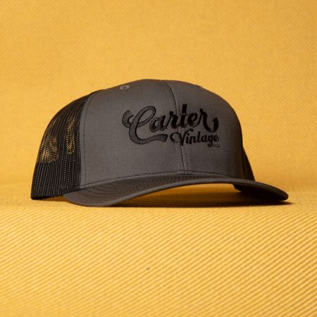Carter Vintage Grey Cursive Hat thumbnail