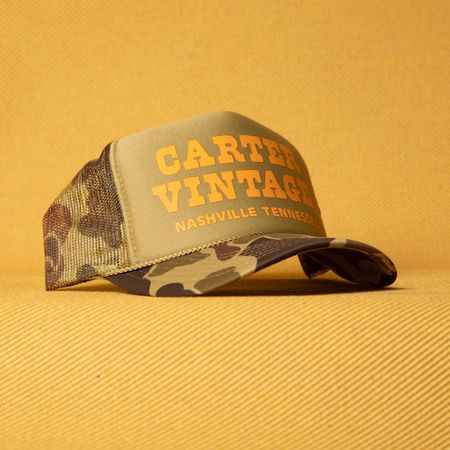 Carter Vintage Orange Camo Trucker Hat thumbnail