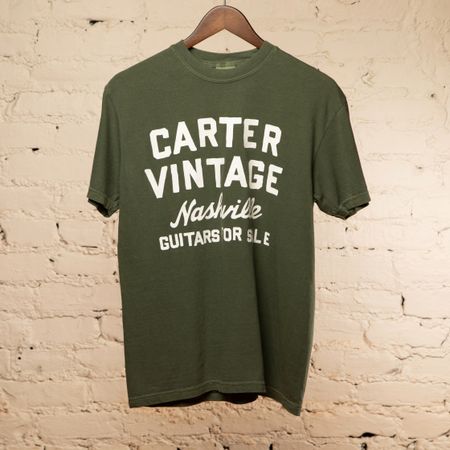 Carter Vintage Green "Guitars for Sale" Tee thumbnail