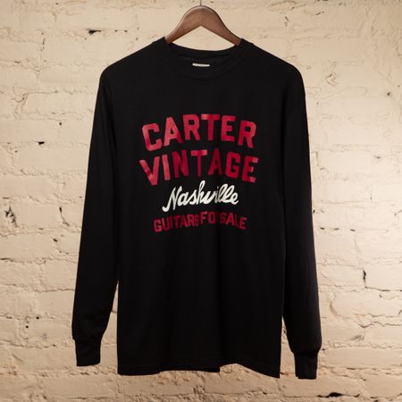Carter Vintage Black "Guitars For Sale" Long Sleeve Shirt thumbnail