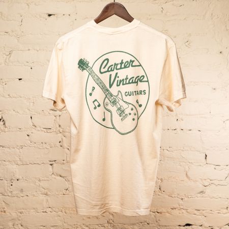 Carter Vintage Ivory & Green Guitar Tee thumbnail