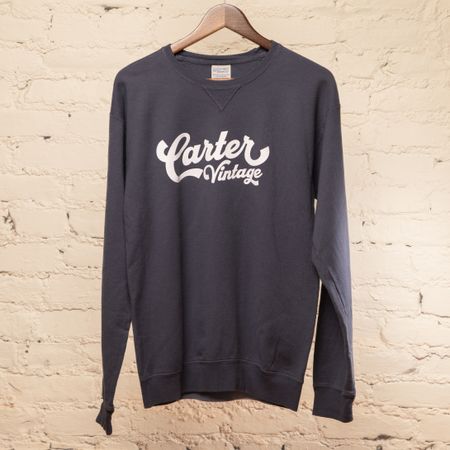 Carter Vintage Navy Cursive Crewneck thumbnail