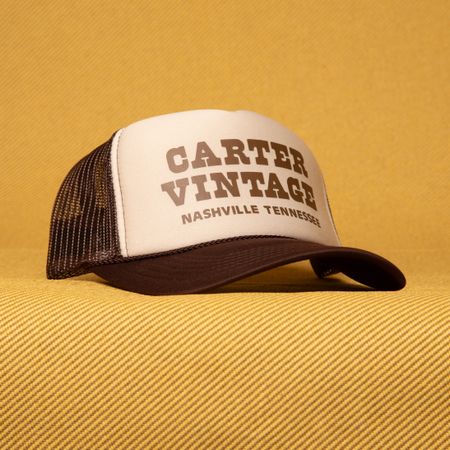 Carter Vintage Two Tone Brown Trucker Hat thumbnail