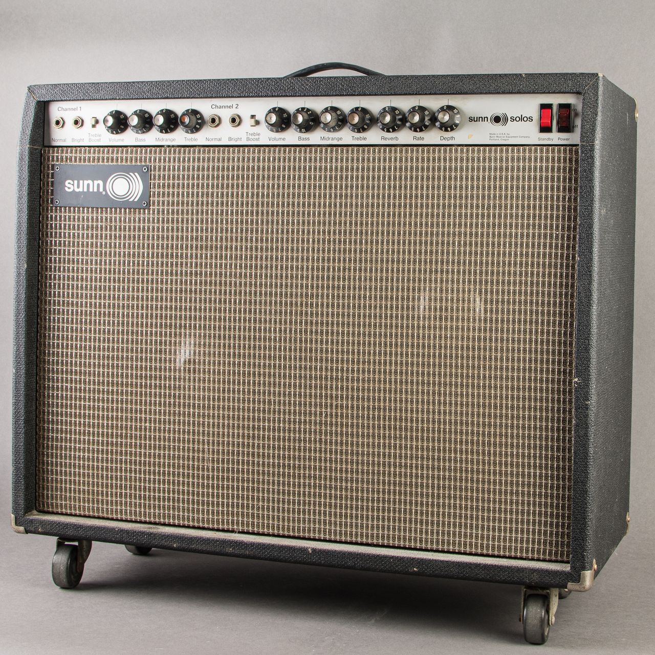 Carter Vintage - Sunn Solos 2x12 Solid State Combo 1970's, Black