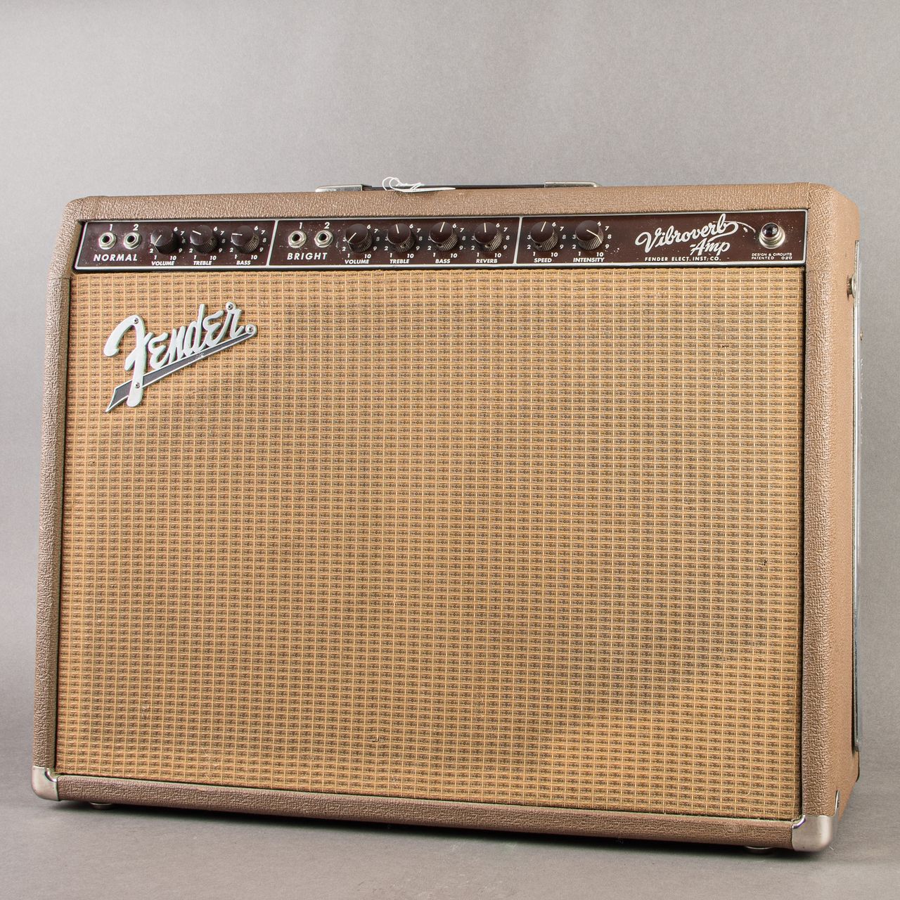 ギター VeroCity Browned Carter Vintage - Fender Vibroverb 6G16 2x10 Combo Rare 1963, Brown