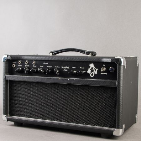 Amplified Nation Mayor 50 Head Two Rock John Mayer Signature Clone 2010's, Black thumbnail