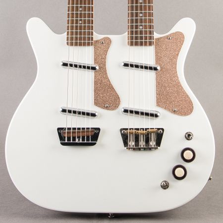 Danelectro Double Neck 2000's, White Sparkle thumbnail