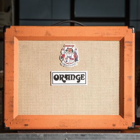 Orange 2x10 Cabinet w/ G10-45 Creambacks Owned By Marcus King 2010's, Orange thumbnail