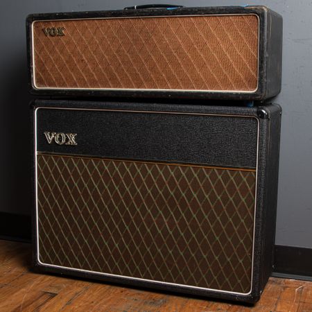 Vox AC30 Copper Panel Super Twin Head w/ Top Boost & 2x12 Cab 1963, Black thumbnail