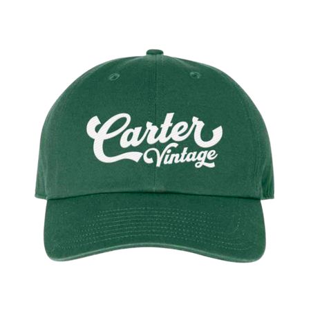 Carter Vintage Green Cursive Dad Hat thumbnail