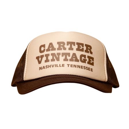 Carter Vintage Two Tone Brown Trucker Hat thumbnail