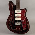 Reverend Jetstream 390 2006, Black w/ Hand-Painted Pin Stripes — thumbnail 1 of 9