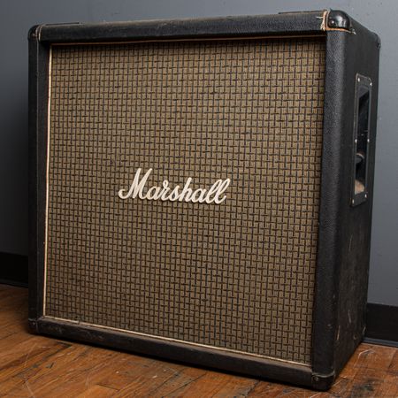 Marshall 1960B 4x12 Checkerboard Straight Cab 100w 1974, Black thumbnail